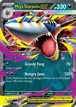 Mega Sharpedo ex (061/094) - ME02 Phantasmal Flames Holofoil