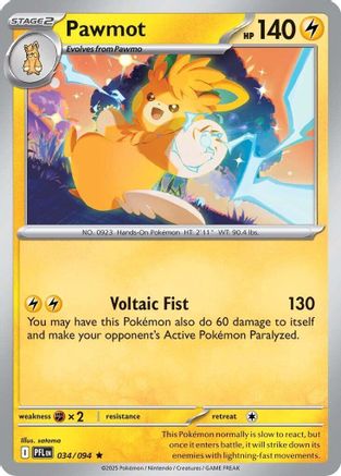 Pawmot (034) - ME02 Phantasmal Flames Reverse Holofoil