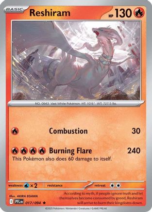 Reshiram (017) - ME02 Phantasmal Flames Holofoil