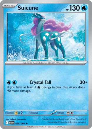 Suicune (026) - ME02 Phantasmal Flames Reverse Holofoil