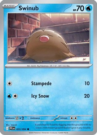 Swinub (023/null) - ME02 Phantasmal Flames Reverse Holofoil