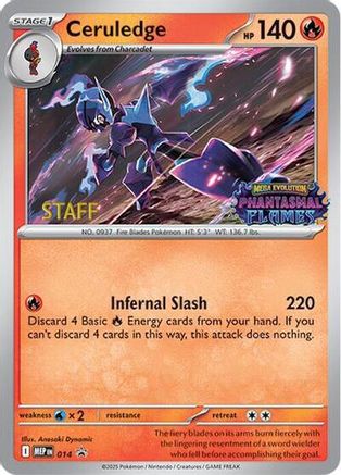 Ceruledge (Prerelease) [Staff] (014) - ME Mega Evolution Promo Holofoil