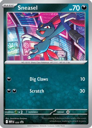 Sneasel (Cosmos Holo) (020) - ME Mega Evolution Promo Holofoil