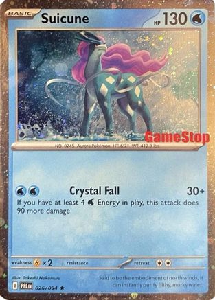 Suicune (Cosmos Holo) (Gamestop Exclusive) (026) - Miscellaneous Cards & Products Holofoil
