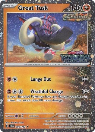 Great Tusk (Temporal Forces Stamped) (096/162) - Miscellaneous Cards & Products Holofoil