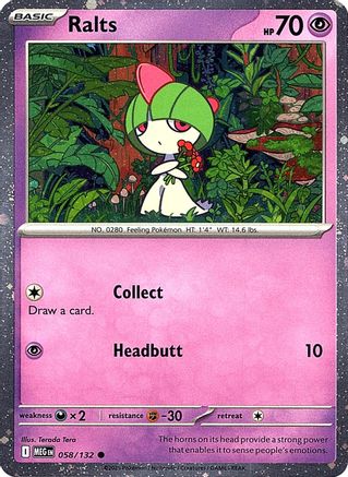 Ralts (Cosmos Holo) (058) - Miscellaneous Cards & Products Holofoil