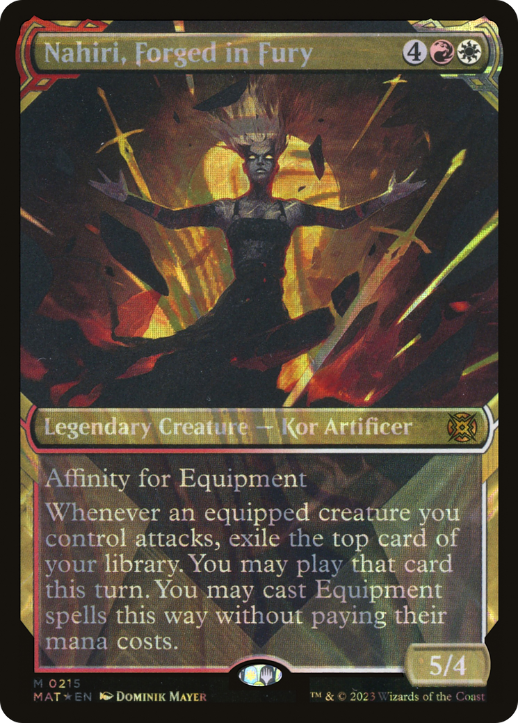 Nahiri, Forged in Fury (Showcase Halo Foil) [March of the Machine: The Aftermath]