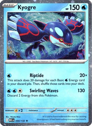 Kyogre (Cosmos Holo) (034) - Miscellaneous Cards & Products Holofoil