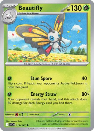Beautifly (013/217) - ME Ascended Heroes Reverse Holofoil