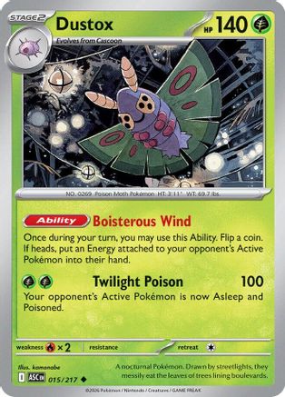 Dustox (015/217) - ME Ascended Heroes Reverse Holofoil