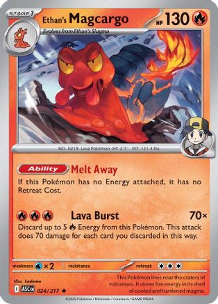 Ethan's Magcargo (024/217) - ME Ascended Heroes Holofoil