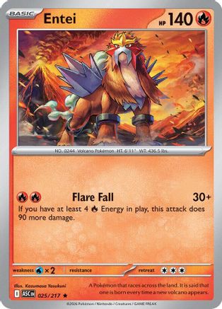 Entei (025) - ME Ascended Heroes Holofoil