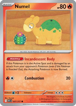 Numel (027/217) - ME Ascended Heroes Reverse Holofoil
