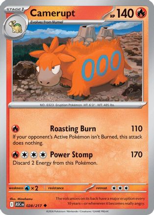 Camerupt (028) - ME Ascended Heroes Reverse Holofoil