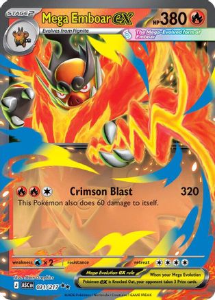 Mega Emboar ex (031/217) - ME Ascended Heroes Holofoil