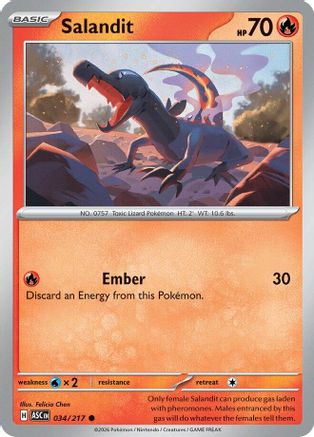 Salandit (034) - ME Ascended Heroes Reverse Holofoil