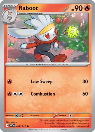 Raboot (037) - ME Ascended Heroes Reverse Holofoil