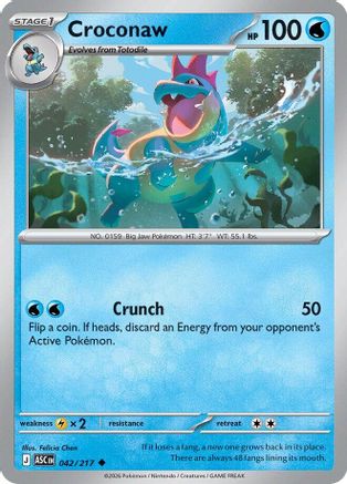 Croconaw (042) - ME Ascended Heroes Reverse Holofoil