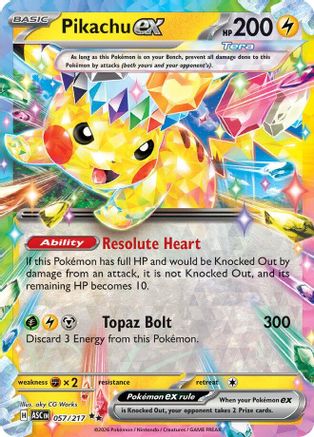 Pikachu ex (057/217) - ME Ascended Heroes Holofoil