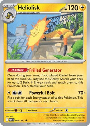 Heliolisk (064/217) - ME Ascended Heroes Reverse Holofoil