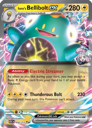 Iono's Bellibolt ex (070/217) - ME Ascended Heroes Holofoil