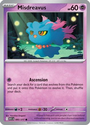 Misdreavus (085/217) - ME Ascended Heroes