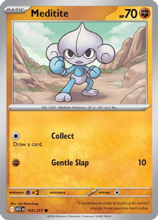 Meditite (103) - ME Ascended Heroes Reverse Holofoil