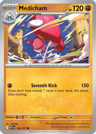 Medicham (104/217) - ME Ascended Heroes Reverse Holofoil