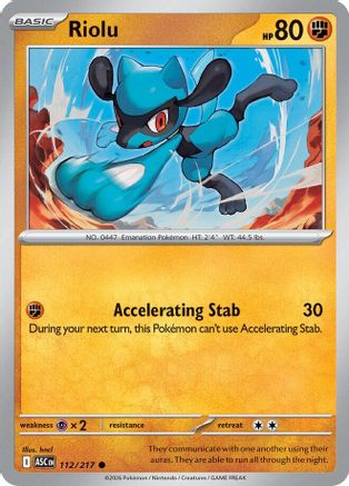 Riolu (112) - ME Ascended Heroes Reverse Holofoil