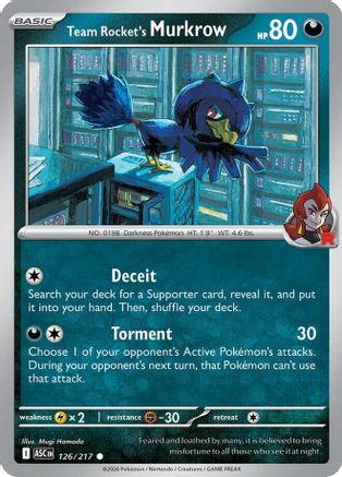 Team Rocket's Murkrow (126) - ME Ascended Heroes