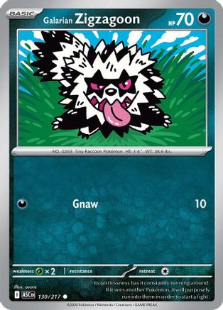 Galarian Zigzagoon (130) - ME Ascended Heroes