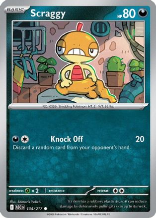 Scraggy (134) - ME Ascended Heroes Reverse Holofoil