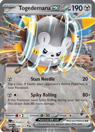 Togedemaru ex (149) - ME Ascended Heroes Holofoil