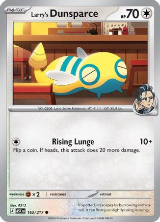 Larry's Dunsparce (163) - ME Ascended Heroes Reverse Holofoil