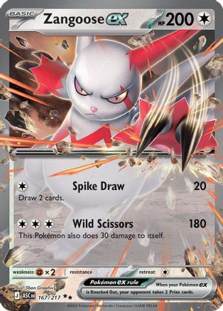 Zangoose ex (167) - ME Ascended Heroes Holofoil