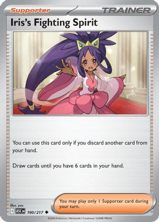Iris's Fighting Spirit (190/217) - ME Ascended Heroes Reverse Holofoil