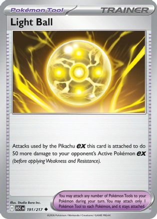 Light Ball (191) - ME Ascended Heroes Reverse Holofoil