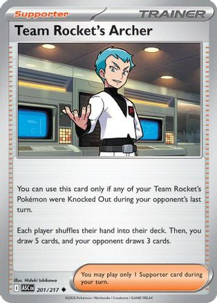 Team Rocket's Archer (201) - ME Ascended Heroes Reverse Holofoil