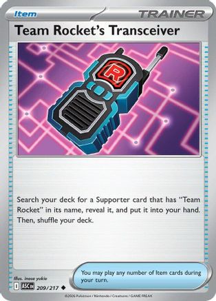 Team Rocket's Transceiver (209/217) - ME Ascended Heroes