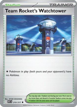 Team Rocket's Watchtower (210) - ME Ascended Heroes Reverse Holofoil