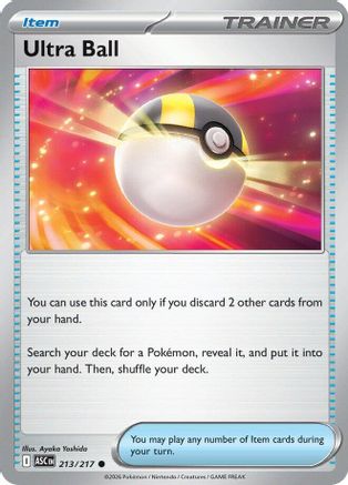 Ultra Ball (213/217) - ME Ascended Heroes Reverse Holofoil
