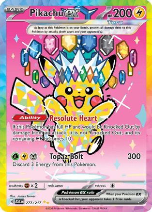 Pikachu ex (277/217) - ME Ascended Heroes Holofoil