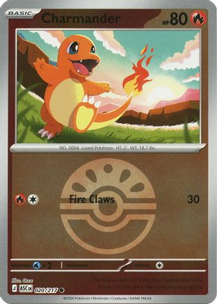Charmander (Quick Ball) (020) - ME Ascended Heroes Reverse Holofoil