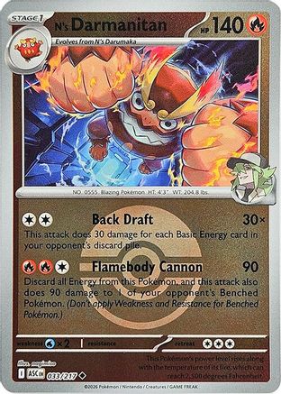 N's Darmanitan (Poke Ball) (033) - ME Ascended Heroes Reverse Holofoil