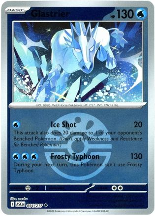 Glastrier (Friend Ball) (054) - ME Ascended Heroes Reverse Holofoil
