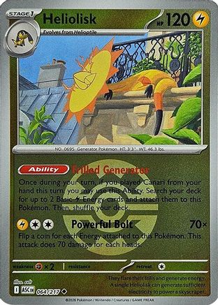 Heliolisk (Quick Ball) (064/217) - ME Ascended Heroes Reverse Holofoil