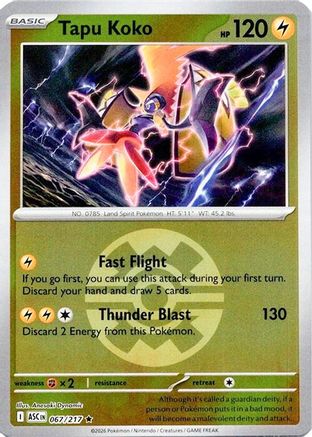 Tapu Koko (Quick Ball) (067) - ME Ascended Heroes Reverse Holofoil