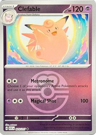 Clefable (Love Ball) (075) - ME Ascended Heroes Reverse Holofoil