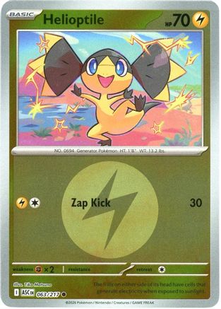 Helioptile (Energy Symbol Pattern) (063) - ME Ascended Heroes Reverse Holofoil