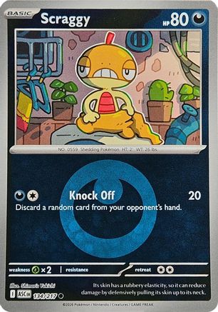 Scraggy (Energy Symbol Pattern) (134) - ME Ascended Heroes Reverse Holofoil